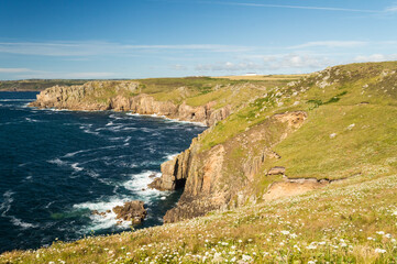 Fototapeta na wymiar Land's End coastal landscape, England