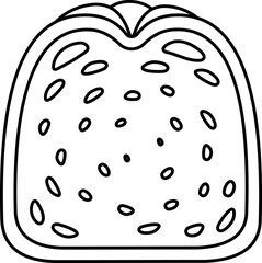 Canele Cut Icon Element illustration Line