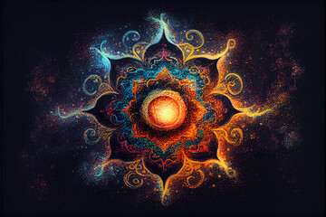Sacred geometry Cosmic mandala - By Generative AI