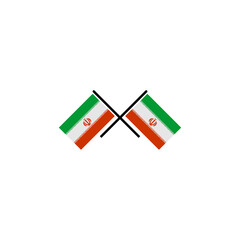 Iran flags icon set, Iran independence day icon set vector sign symbol