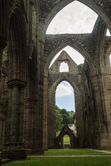 Fototapeta na wymiar Ruins of Tintern Abbey ancient church, Wales