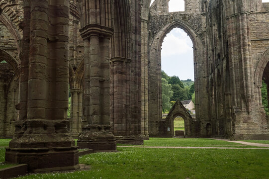 Ruins of Tintern Abbey ancient church, Wales