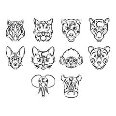 tattoo icon set