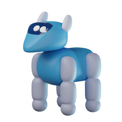 3D Dog Robot Illustration