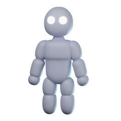 3D Humanoid Robot Illustration