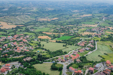 Fototapeta na wymiar Landscape of San Marino, one of the smallest countries in the world