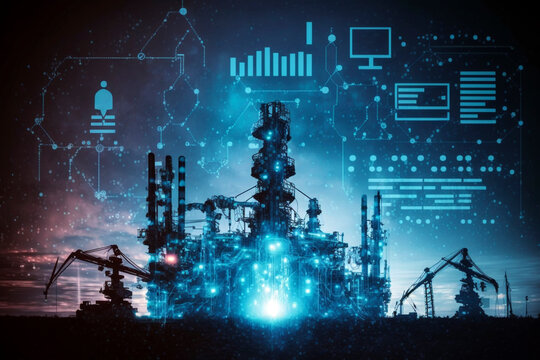 Oil gas industry business. Created with generative Ai technology