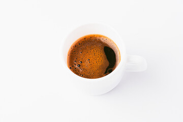 cup of coffee on white background