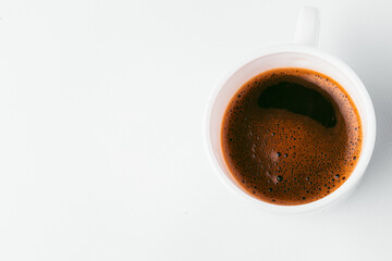 cup of coffee with beans