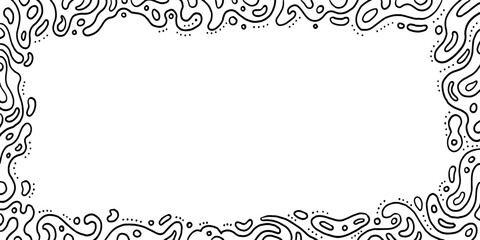 Frame of the black white liquid background 