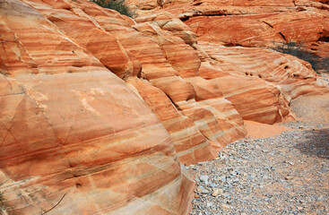 Orange striped cliff - Valley of Fire State Park, Nevada