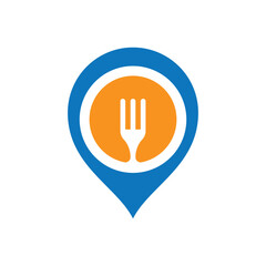 Obraz premium Food location logo images illustration