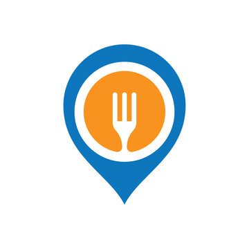 Food location logo images illustration