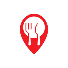 Food location logo images illustration