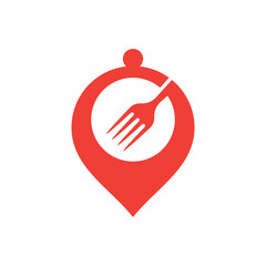 Food location logo images illustration