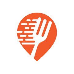 Food location logo images illustration