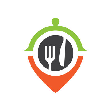 Food location logo images illustration