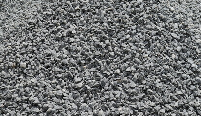 Granite gravel chips materials for the construction, view of crushed granite gravel