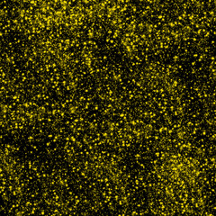 Golden sparkling falling star, stardust trail. Magic glittering dust waves, glowing star trails,...