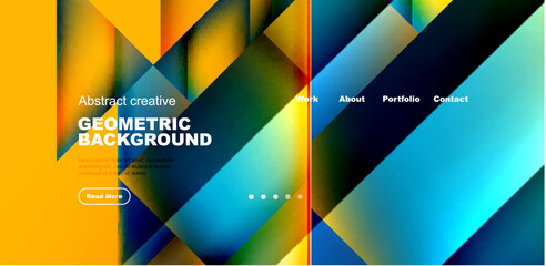 Dynamic triangle design with fluid gradient colors abstract background
