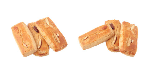 Nuts biscuits isolated on transparent background	