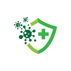 Virus protection logo images illustration