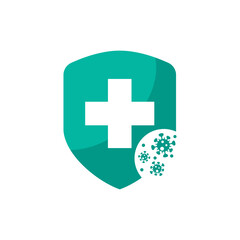 Virus protection logo images illustration