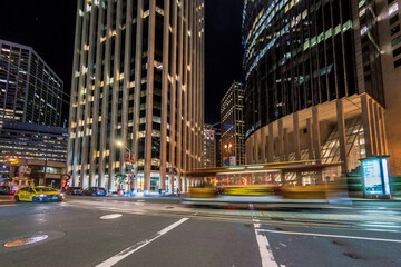city street at night
