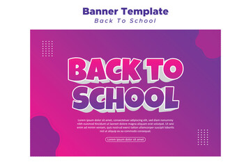 back to school banner template