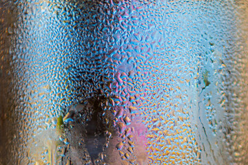 water drops on a glass