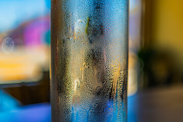water drops on a glass