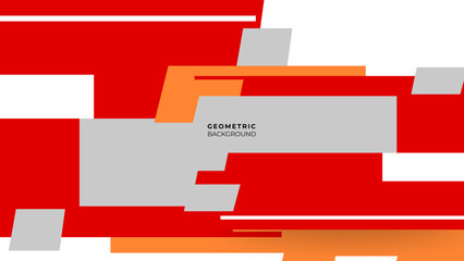 Modern orange and grey geometric on white background with abstract style.