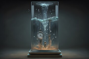 water clock created using AI Generative Technology