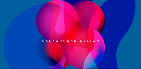 Spheres and circles abstract background, trendy colorful design. Vector Illustration For Wallpaper, Banner, Background, Card, Book Illustration, landing page