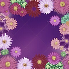 Flowers Background Generative Art