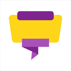 Yellow and Purple Flat Sale Banner