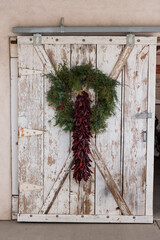 Rustic southwest holiday barn door