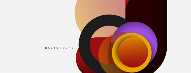 Circle and round shapes abstract background. Vector illustration for wallpaper banner background or landing page