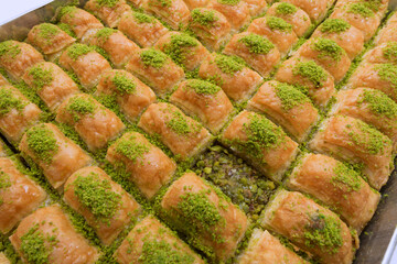 Baklava, a special Turkish and Middle Eastern dessert. 