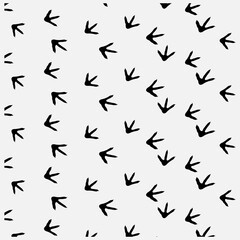 Chicken footprint pattern for the fabric, banner. Rooster stamp.eps