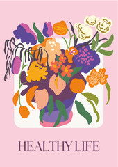 Motivational Affirmations Positive Quotes Inspirational Phrases Vector Matisse Organic Floral Shapes Seamless Patterns Citrus Flowers Bloom Apples