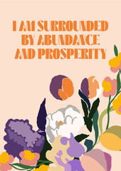 Motivational Affirmations Positive Quotes Inspirational Phrases Vector Matisse Organic Floral Shapes Seamless Patterns Citrus Flowers Bloom Apples