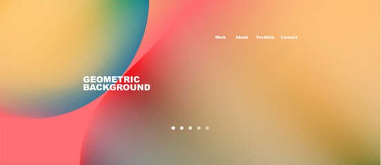 Abstract circles and round shapes landing page background. Vector Illustration For Wallpaper, Banner, Background, Card, Book Illustration, landing page. Pattern design concept