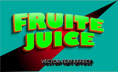 Obraz premium vector realistic juice text effect