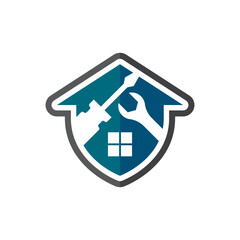 House repair logo images illustration