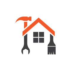 House repair logo images illustration