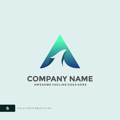 modern abstract logo isolated with white background.