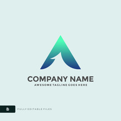 modern abstract logo isolated with white background.