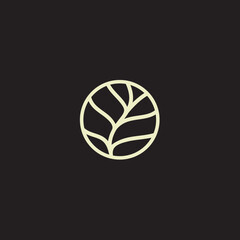 Plant natural concept logo vector element in simple and modern luxury style.