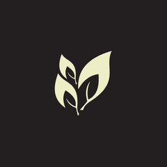 Plant natural concept logo vector element in simple and modern luxury style.